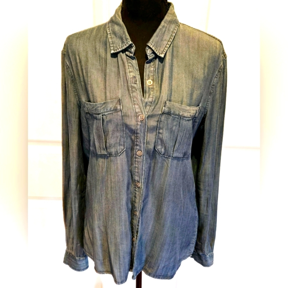 ARTICLES of SOCIETY Tunic Style Jean Shirt Stitch Fix Exclusive Sz Sm